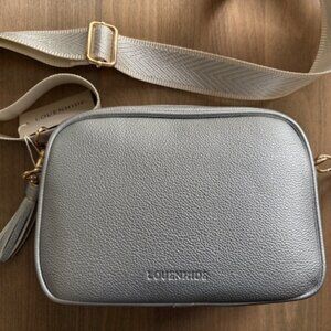 Louenhide Cross Body Bag, Crystal, Two Straps, Metalic Silver, NWT